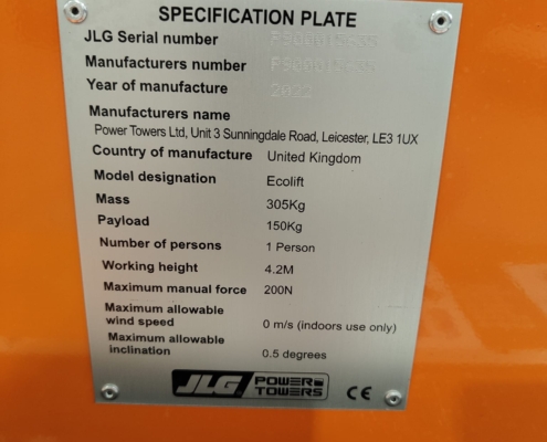 Power Towers Ecolift (By JLG)