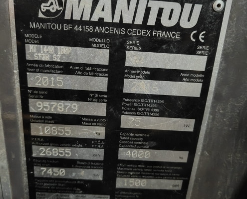 Manipulador Telescópico segunda mano Manitou MT 1440