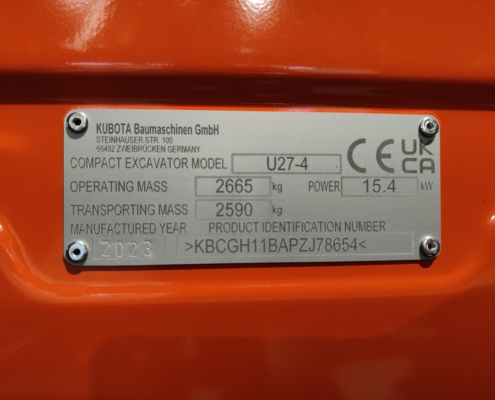 Kubota U27-4 GL