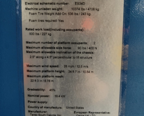 Plataforma articulada diesel 12 m Plataforma articulada diesel 12 m
